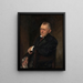 Retrato de James Whitcomb Riley - John Singer Sargent — cuadro enmarcado en la pared