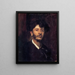 Retrato de Jean Joseph Marie Carriès - John Singer Sargent — cuadro enmarcado en la pared