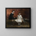 retrato de Édouard y Marie-Louise Pailleron - John Singer Sargent — cuadro enmarcado en la pared