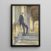 Sir Neville Wilkinson on the steps of the Palladian bridge at Wilton House - John Singer Sargent — framed artwork on a wall