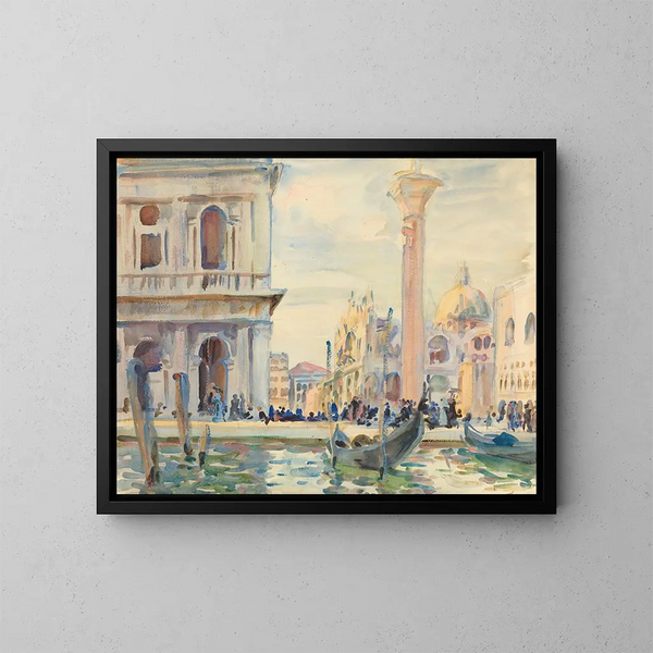 La Piazzetta - John Singer Sargent — cuadro enmarcado en la pared