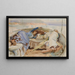 Two Figures in a Boat, Isola Bella, Italy - John Singer Sargent — framed artwork on a wall
