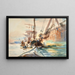 Boat unloading - John Singer Sargent — framed artwork on a wall