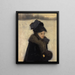 Woman with Furs - John Singer Sargent — framed artwork on a wall