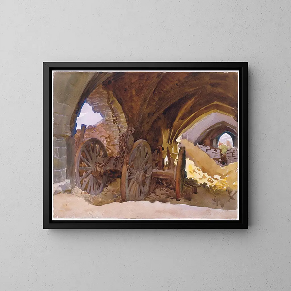 Ruedas en la bóveda - John Singer Sargent — cuadro enmarcado en la pared