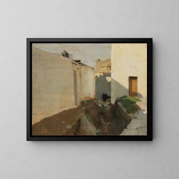 Muros blancos al sol, Marruecos - John Singer Sargent — cuadro enmarcado en la pared