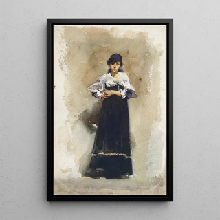 John Singer Sargent - Young Woman with a Black Skirt.webp