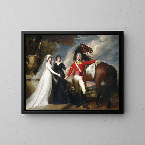 Colonel William Fitch and his sisters Sarah and Ann Fitch - John Singleton Copley — framed artwork on a wall