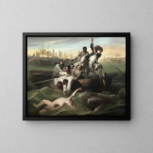 Watson y el tiburón - John Singleton Copley — cuadro enmarcado en la pared