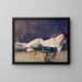 Nu con bufanda verde - John Sloan — cuadro enmarcado en la pared