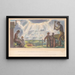 La ferme et la construction des clôtures en fil barbelé - John Steuart Curry — framed artwork on a wall