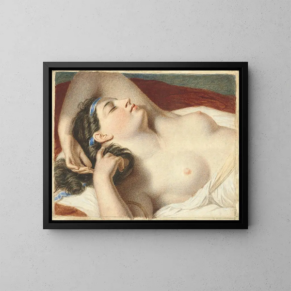 Estudio para Ariadne dormida en la isla de Naxos - John Vanderlyn — cuadro enmarcado en la pared