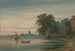 Vista a lo largo del Támesis hacia la antigua iglesia de Chelsea - John Varley — vista de la obra