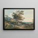 Vista de Harrow desde Hampstead - John Varley — cuadro enmarcado en la pared