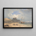Castillo de Bamborough desde el noreste con la isla Sainte a lo lejos Northumberland - John Varley — cuadro enmarcado en la pared