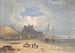 Castillo de Bamborough desde el noreste con la isla Sainte a lo lejos Northumberland - John Varley — vista de la obra