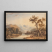 Pont de Beddgelert avec Snowdon au loin - John Varley — framed artwork on a wall