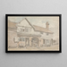 Farmhouse with a Well - John Varley — framed artwork on a wall