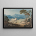 Château de Harlech et Snowdon - John Varley — framed artwork on a wall
