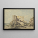 Abbey of Lindisfarne on Holy Island, Northumberland - John Varley — framed artwork on a wall