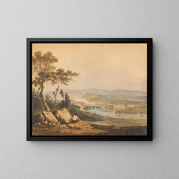 Ludlow, Shropshire - John Varley — cuadro enmarcado en la pared