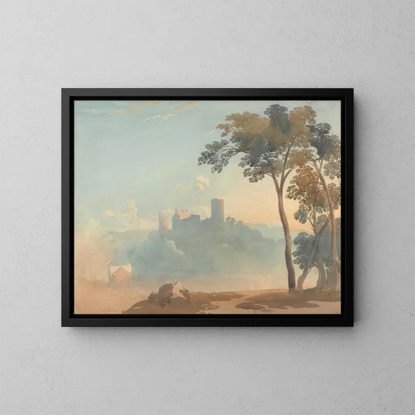 El castillo en la colina - John Varley — cuadro enmarcado en la pared