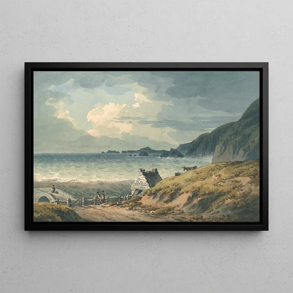 La Límite norte de la bahía de St Brides - John Warwick Smith — cuadro enmarcado en la pared