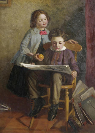 John Watson Gordon - Reading The Illustrated London News.webp