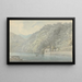 Villa de Pline painting belonging to Marquis Canarizi near Como - John Webber — framed artwork on a wall
