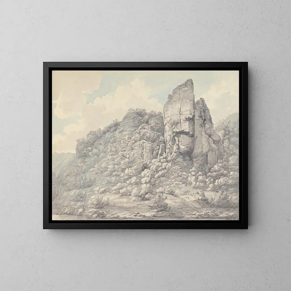 Rochers dans le Derbyshire - John Webber — cuadro enmarcado en la pared