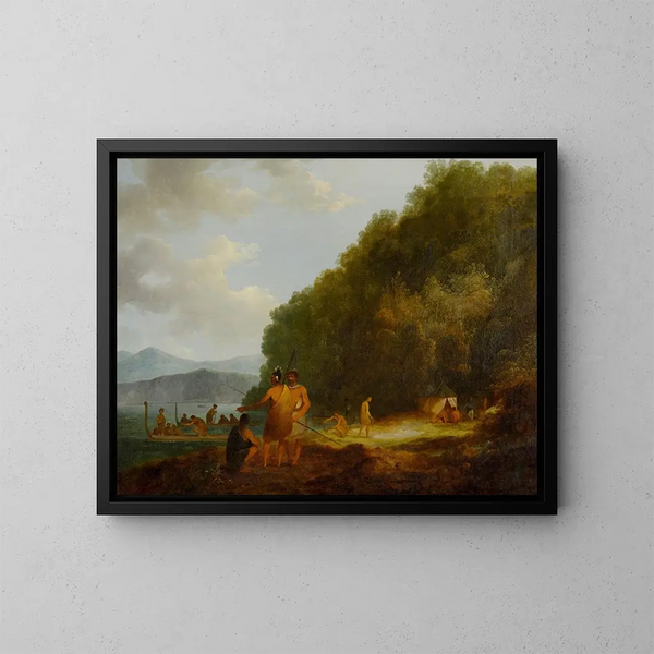 Crique de los barcos, sonido de Queen Charlotte - John Webber — cuadro enmarcado en la pared