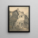 Viejas casas en St. Albans - John Whichelo — cuadro enmarcado en la pared
