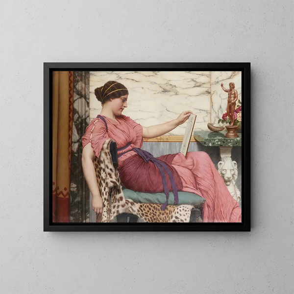 Un amateur - John William Godward — cuadro enmarcado en la pared