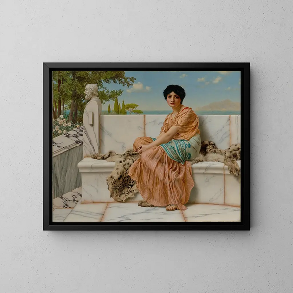 Rêverie - John William Godward — cuadro enmarcado en la pared