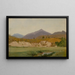 Landscape with Mountains - John William Hill — framed artwork on a wall