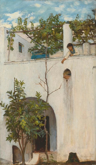 John William Waterhouse - Lady On A Balcony Capri.webp