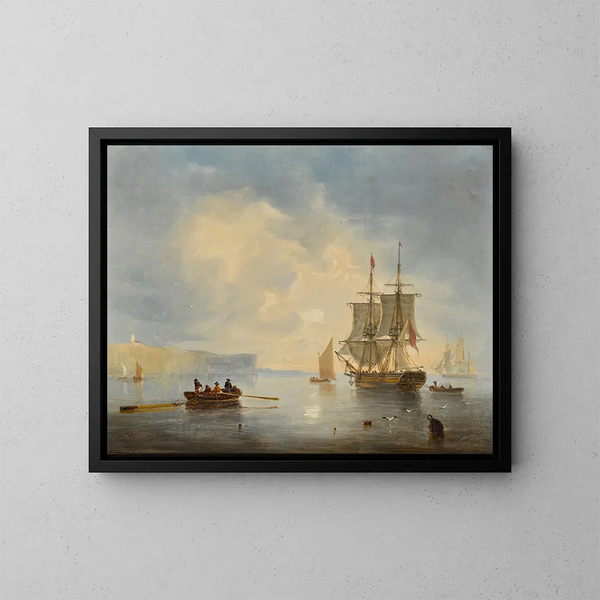 Cabeza de Flamborough - John Wilson Carmichael — cuadro enmarcado en la pared