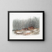 Richardson's Prairie Mouse at life size - John Woodhouse Audubon — framed artwork on a wall
