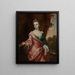 retrato de Lucy Sherard, hija del conde de Harborough y esposa del duque de Rutland - John Zachary Kneller — cuadro enmarcado en la pared
