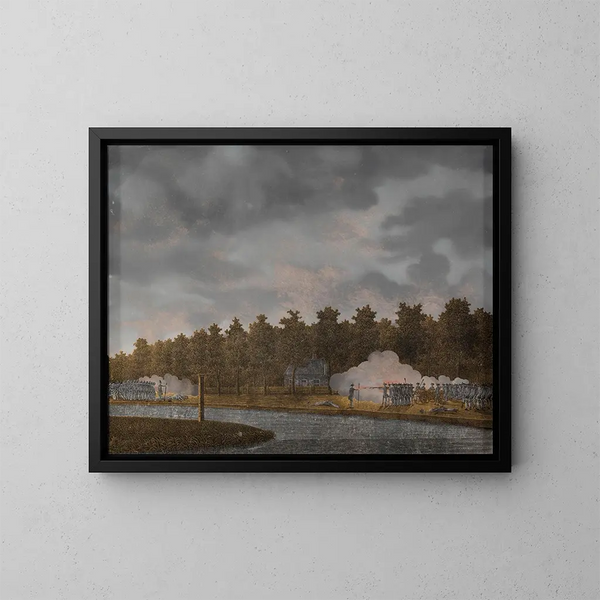 Fire exchange on the Vaartse Rijn near Jutphaas - Jonas Zeuner — framed artwork on a wall