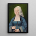 Margaretha Boghe esposa de Joris Vezeleer - Joos van Cleve — cuadro enmarcado en la pared