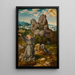 San Francisco recibiendo los estigmas - Joos van Cleve — cuadro enmarcado en la pared