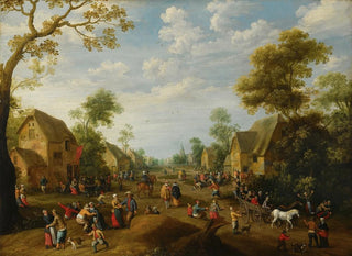 Joost Cornelisz Droochsloot - A Village Kermesse With Numerous Peasants Feasting.webp