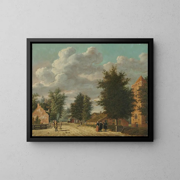 View of the village of Eemnes - Jordanus Hoorn — framed artwork on a wall