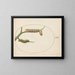 Butterfly Emperor Caterpillar Painting with a Second Caterpillar on a Branch - Joris Hoefnagel — framed artwork on a wall