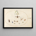Plate 77 Spot fly with a white flower, a mayfly, a blue weevil, and other insects - Joris Hoefnagel — framed artwork on a wall