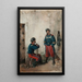 Dos soldados - José Benlliure y Gil — cuadro enmarcado en la pared