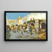a lively street - José Navarro y Llorens — framed artwork on a wall