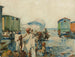 Bathing on the beach near the carts - José Navarro y Llorens — artwork view