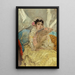 Portrait of a Woman with Fan - José Villegas Cordero — framed artwork on a wall